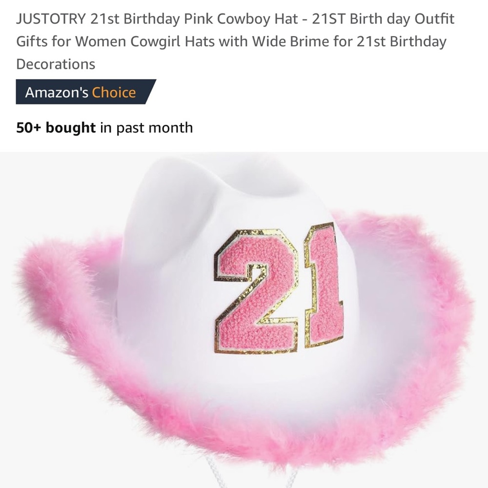 21 cowgirl hat